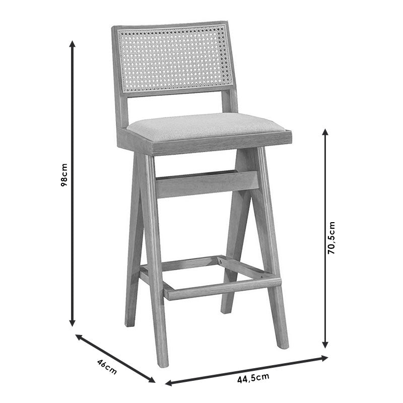 Winslow - Барска столица даб 44,5х46х98см