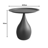 Samino - Црна странична маса Ф39 cm